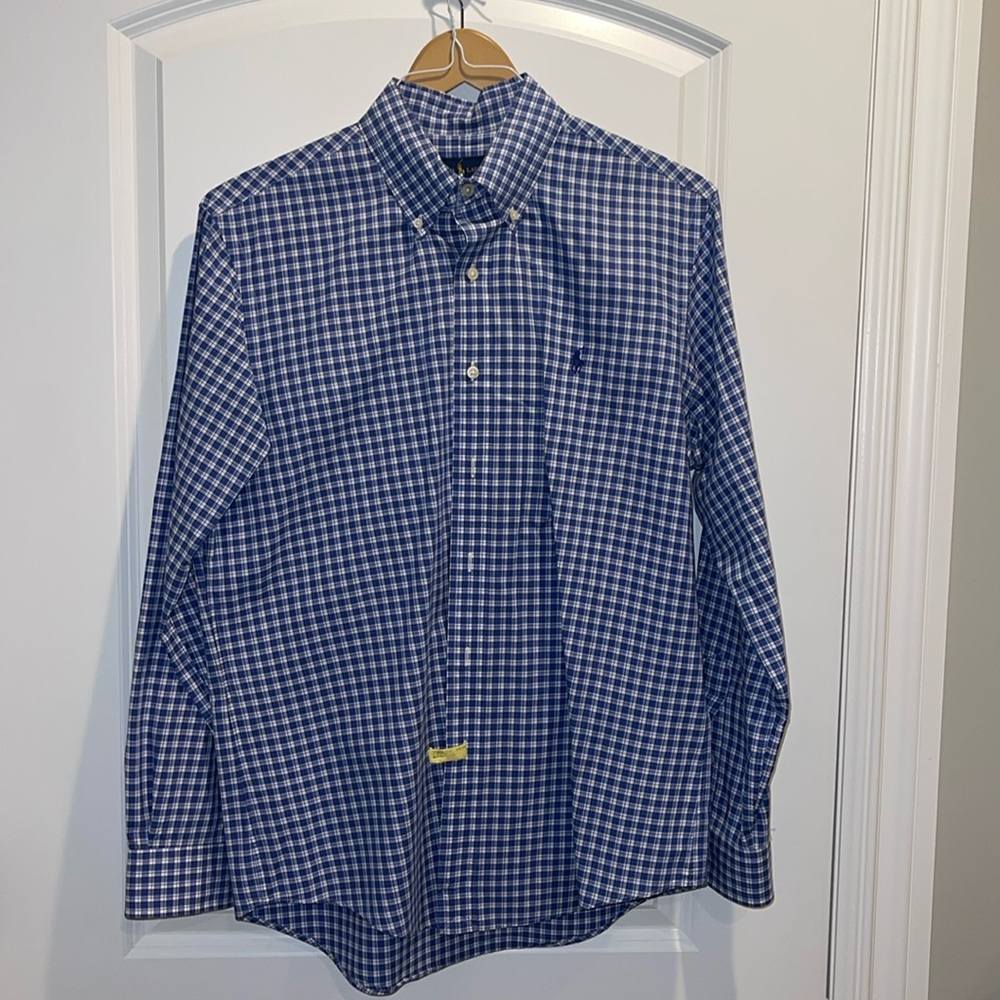 Ralph Lauren Button Up Shirt Blue paid size medium